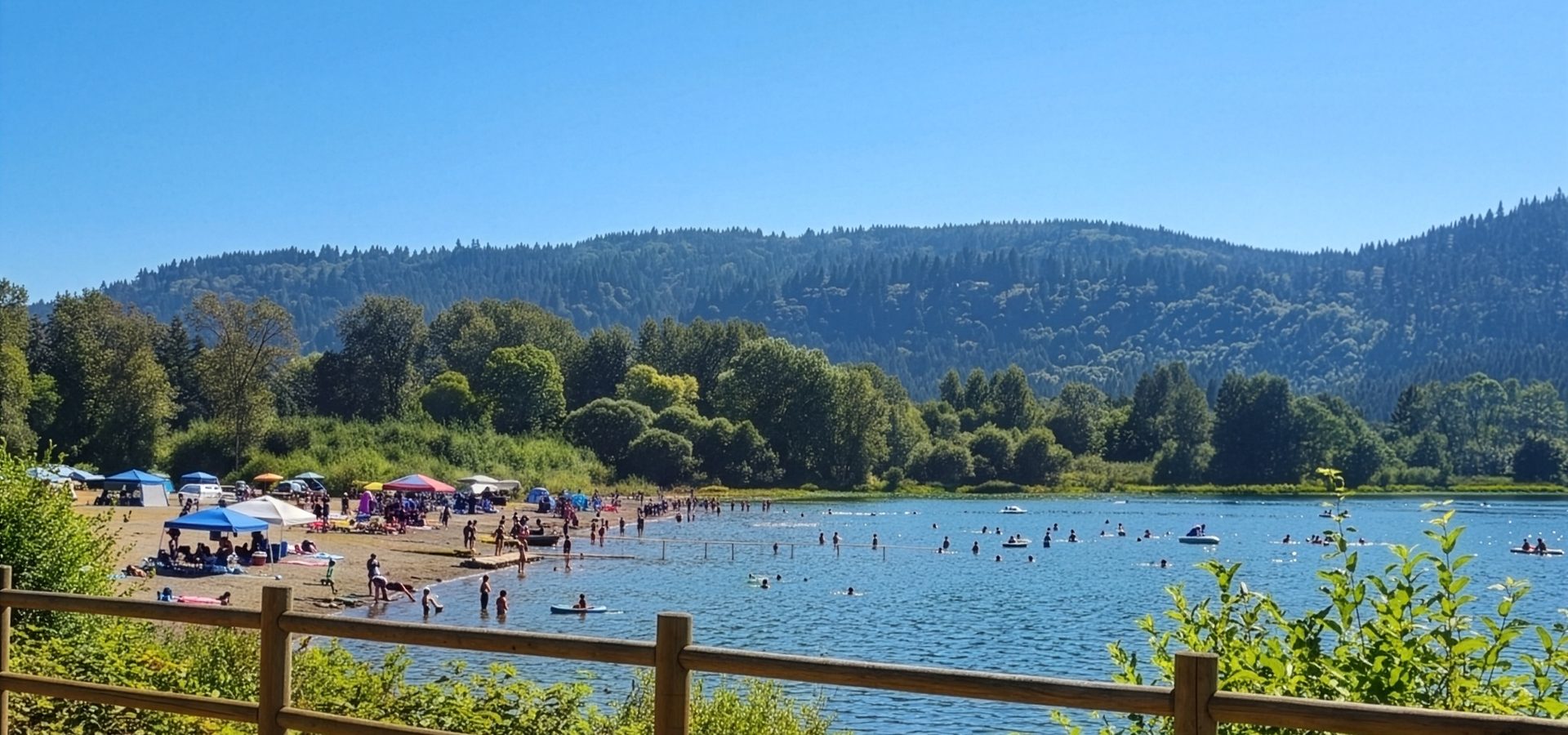 Summer paddle boarding at Lake Sammamish